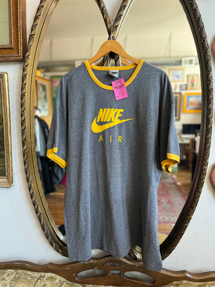 Y2k Nike Silver Tab Logo Ringer Tee Size XXL