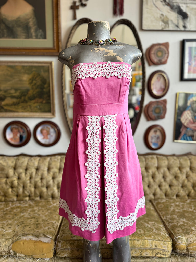 lilly pulitzer pink strapless dress Lilly Pulitzer Pink Betsey Strapless Dress Size 6 – Rumors Richmond