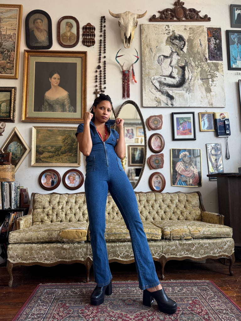 Y2K Vintage Zip Up Denim Jumpsuit XS by Lanis – Rumors Richmond