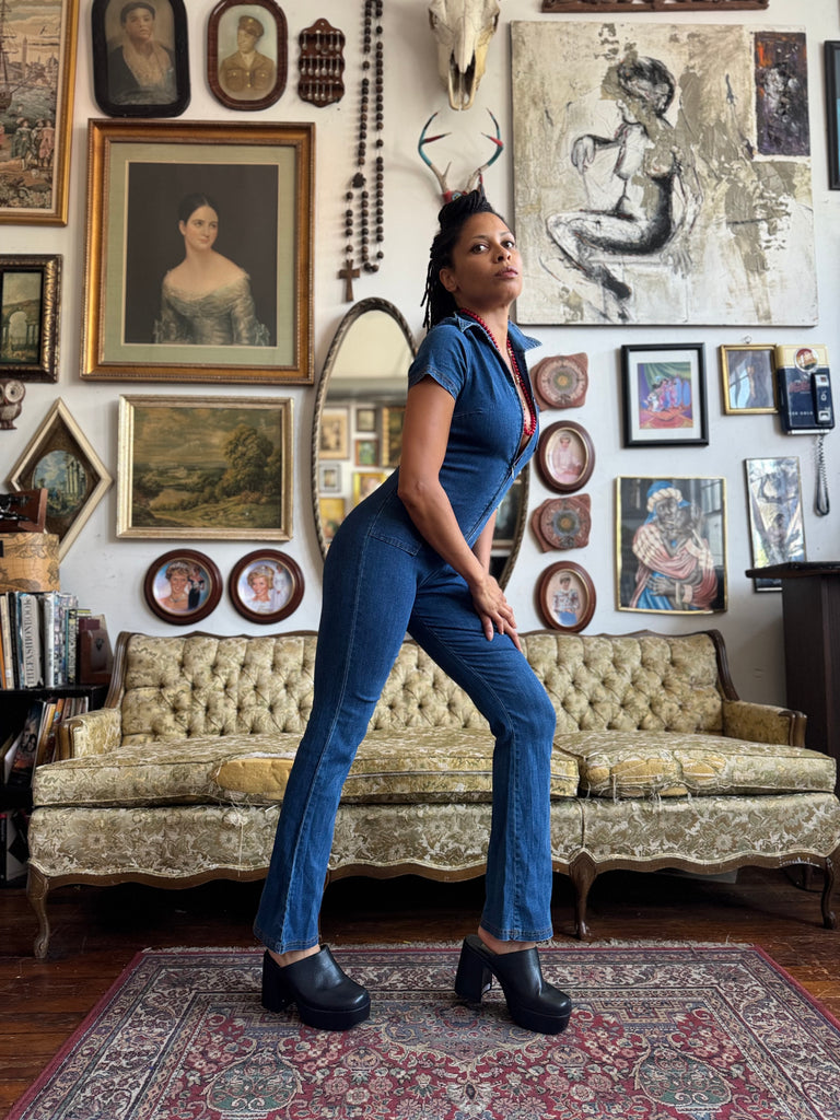 Y2K Vintage Zip Up Denim Jumpsuit XS by Lanis – Rumors Richmond