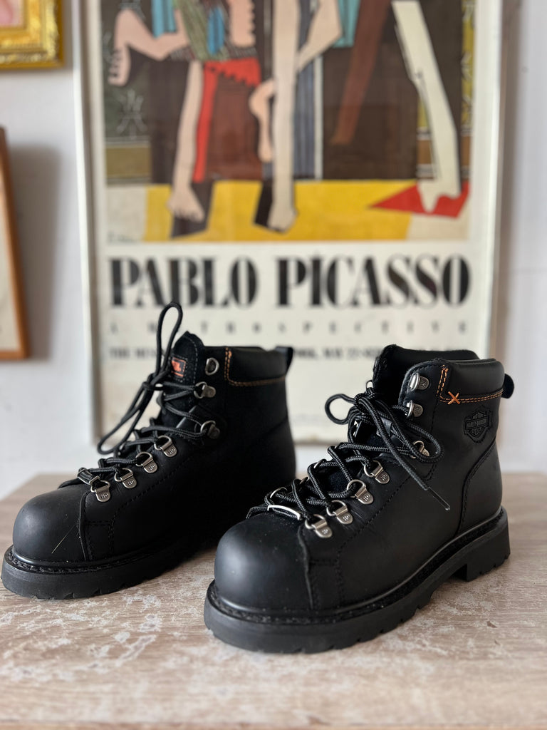 Womens harley davidson steel toe boots hotsell