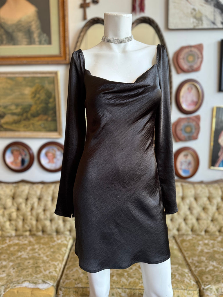 Princess Polly Satin Long SLeeve Mini Dress Size 6 AS -IS – Rumors Richmond