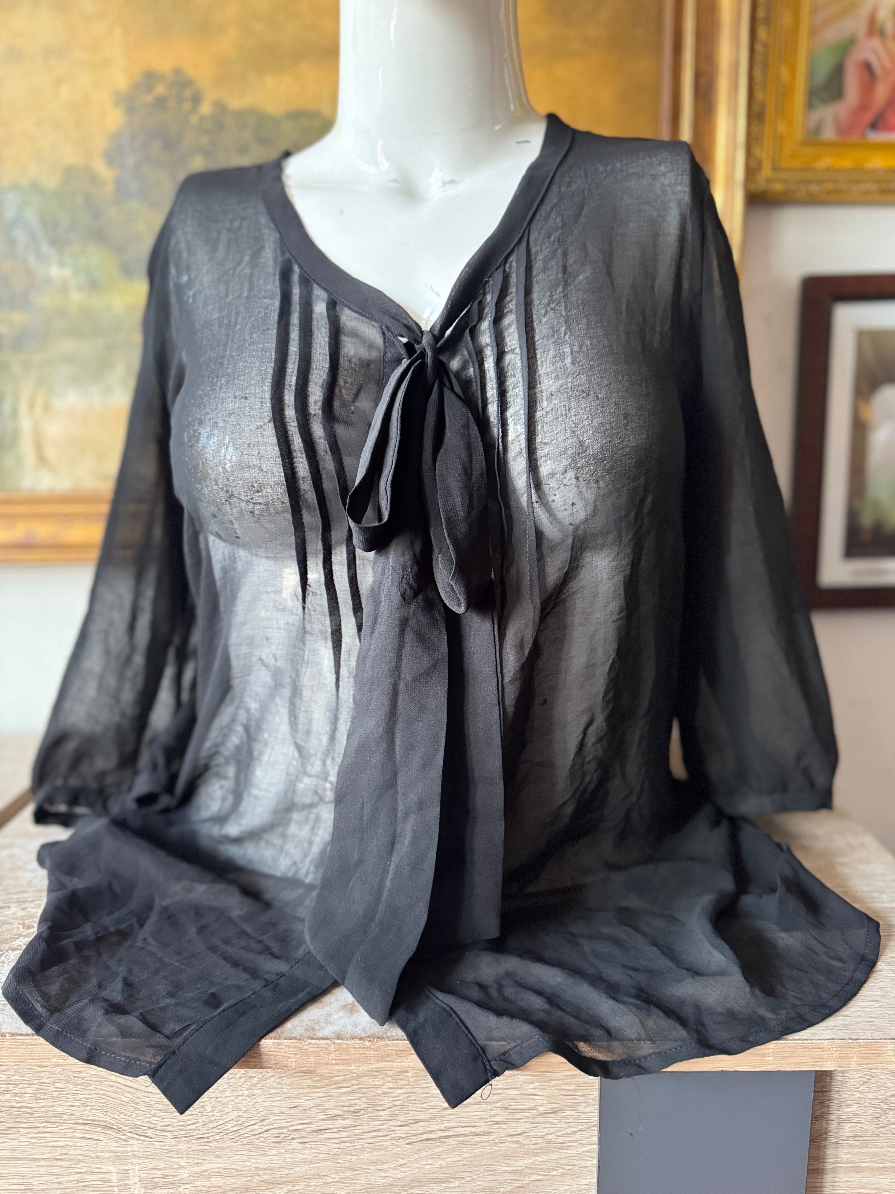 RPLIFE Dark Cyan Mesh Long Sleeve Tops for Women, Sexy Sheer