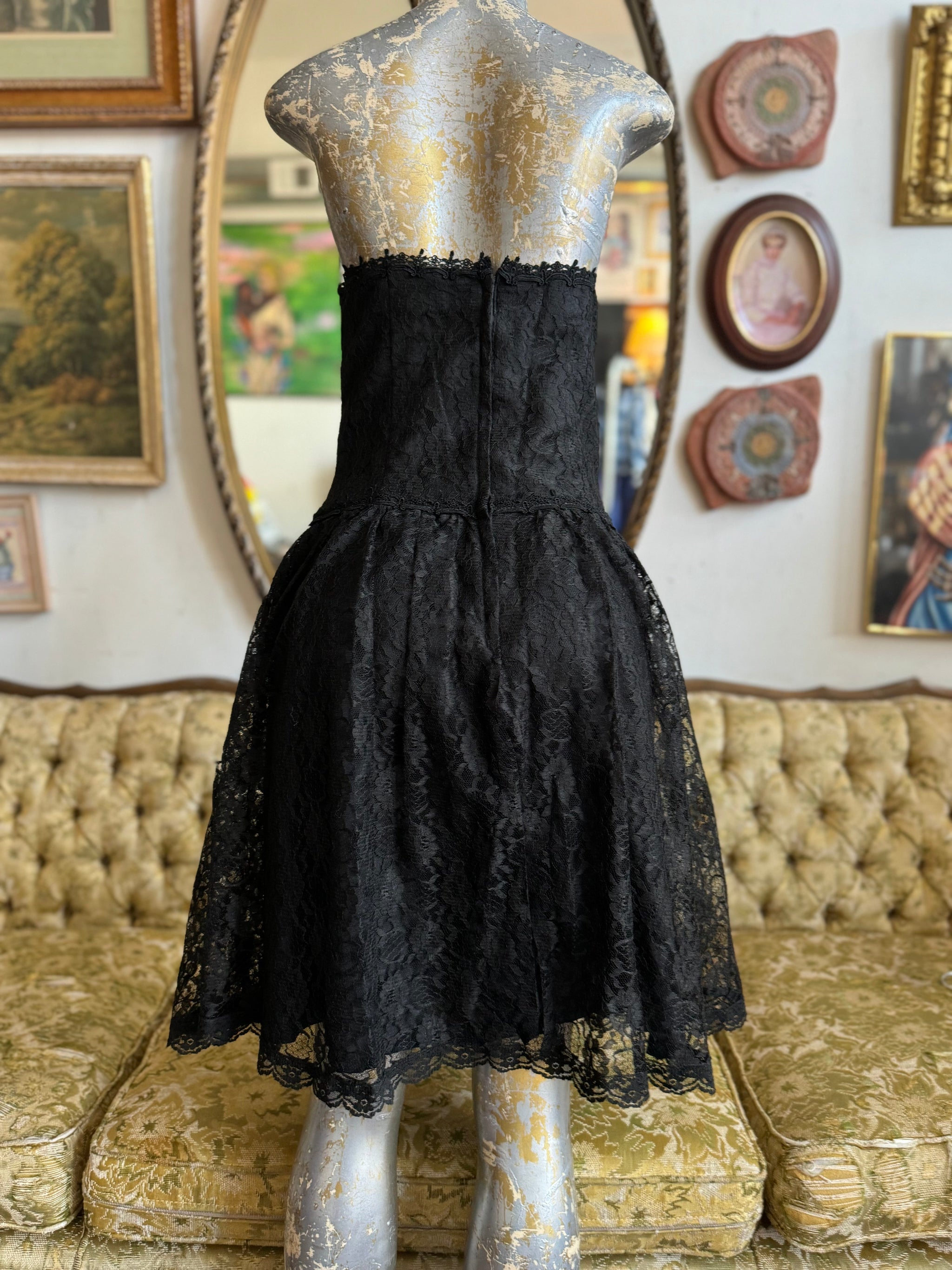 80s Vintage Scott McClintock Gunne Sax Mini Dress Size M/L (flawed