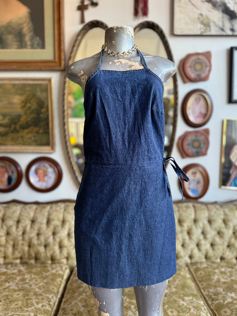 ae denim halter mini dress Raw Hem Size 4 – Rumors Richmond womens trainers