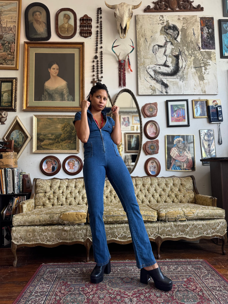 レア⭐︎ originals JUMPSUIT/ サロペットY2K Y2K Vintage Zip Up Denim Jumpsuit XS by Lanis – Rumors Richmond