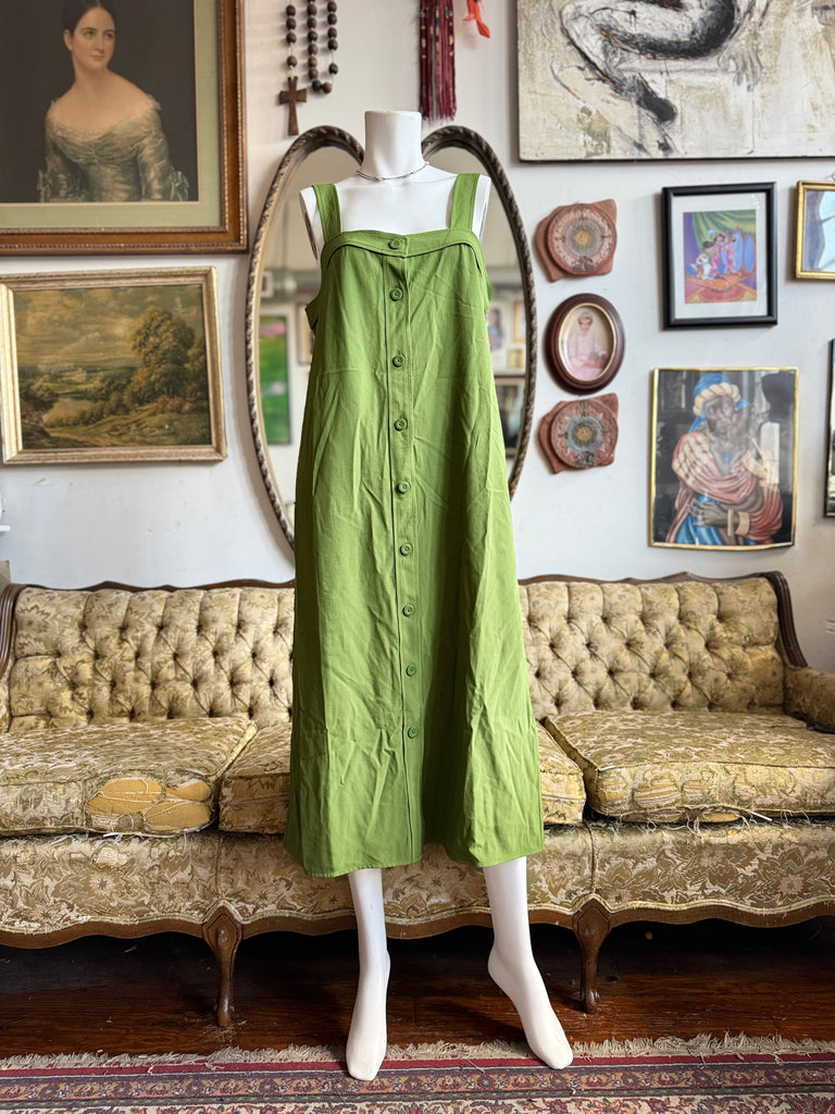 Everlane Green Picnic Button Front Dress Size 8/M Everlane Green Picnic Button Front Dress Size 8/M