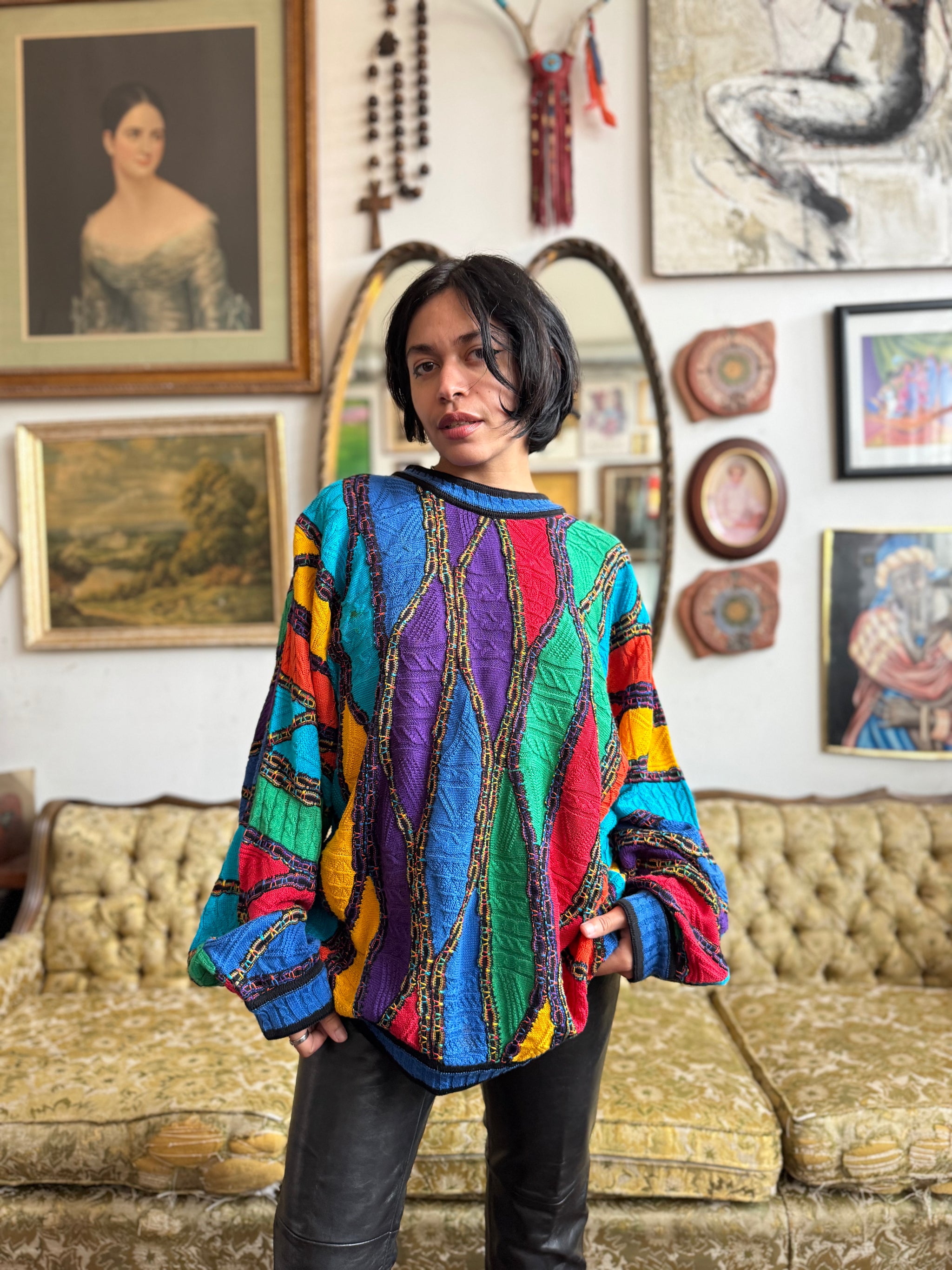 トップス coogi knit 90s 90s Vintage Coogi Multicolor Bright Sweater Knit Mens Size