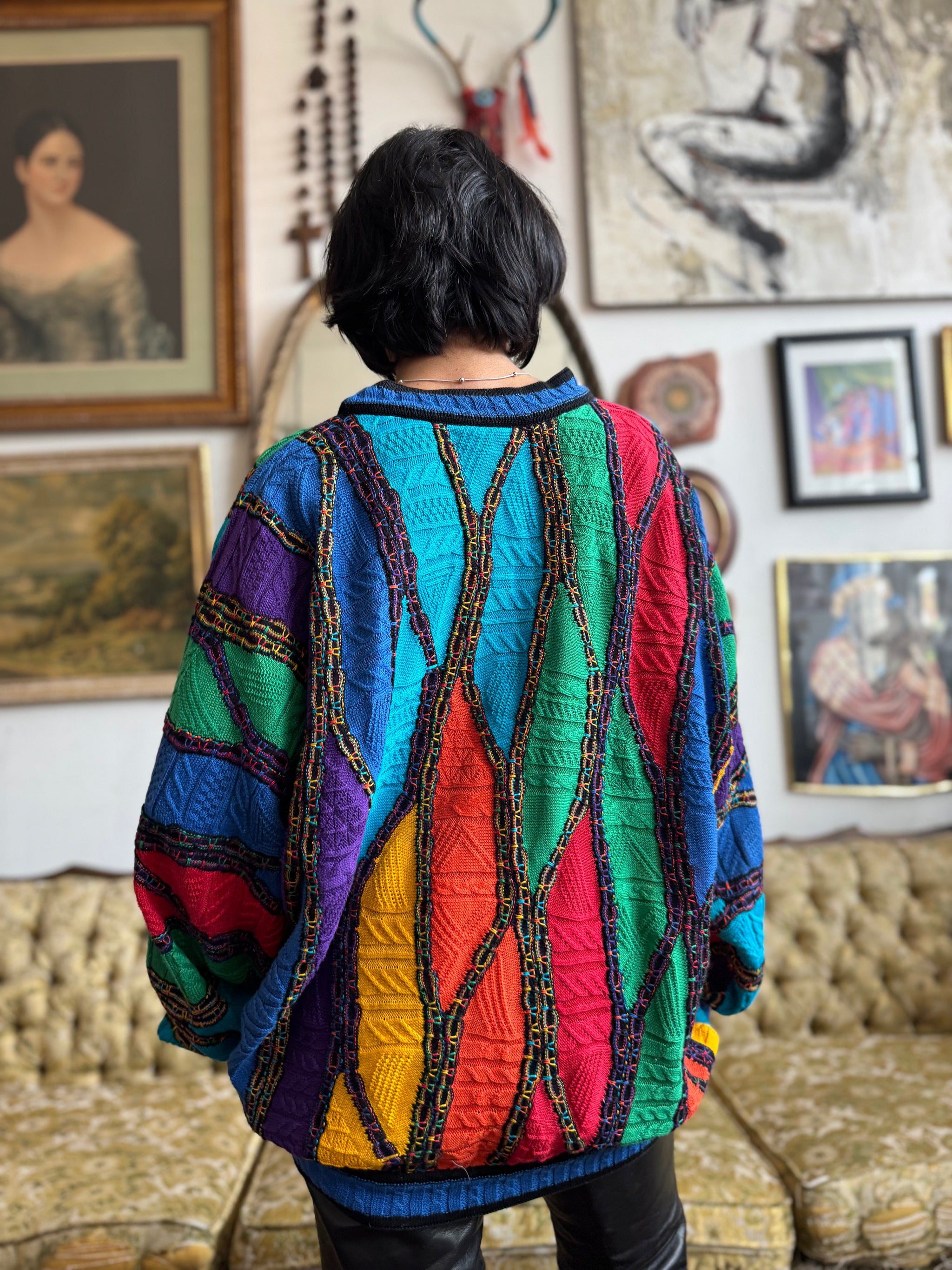 トップス coogi knit 90s 90s Vintage Coogi Multicolor Bright Sweater Knit Mens Size