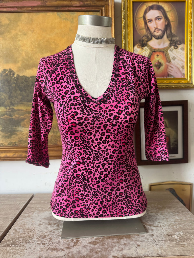Leopard Rave Top Y2K Rave Girl Hot Pink Leopard Print Top Size Medium by W+W – Rumors ...