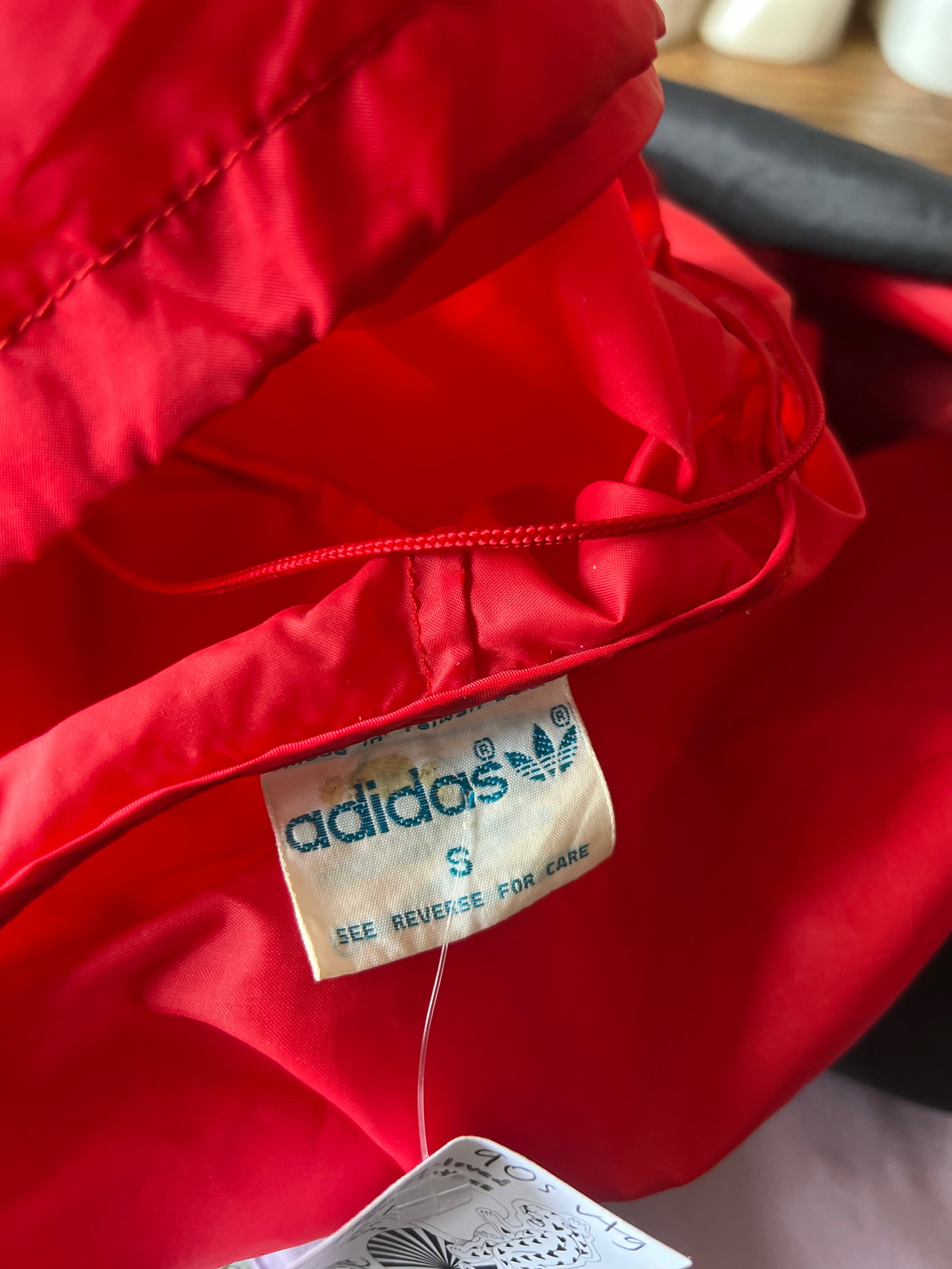 80 Adidas Trefoil Cagoule Pullover Colorblock Hooded Rain Wind