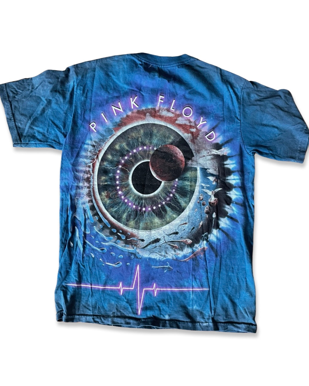 Y2k 2005 Liquid Blue Pink Floyd Tee Size S