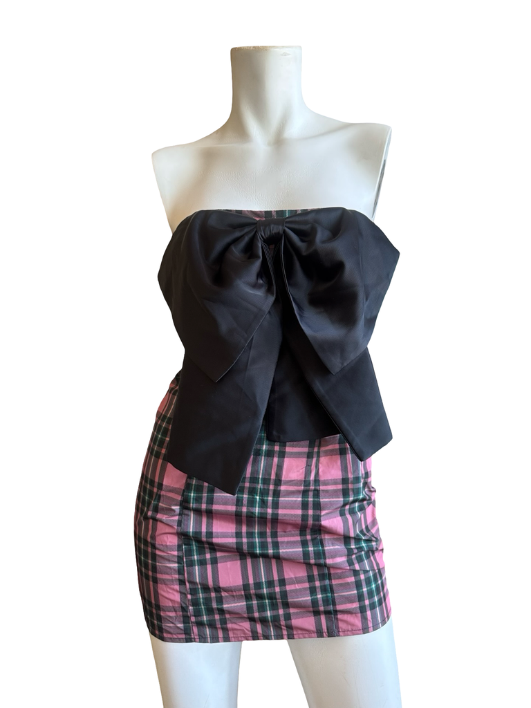 Kimchi Blue Strapless Plaid Bow Mini Dress Size XS – Rumors Richmond